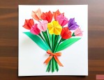 教师节折纸花送给老师