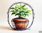 盆栽植物造型用的铁丝