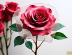 玫瑰花丝网花制作过程