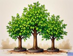 2025年3棵发财树的寓意