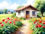 农村家门口种什么花最旺宅