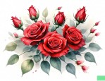 玫瑰和洛神花