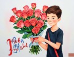 给男生送花贺卡怎么写