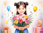 小女孩十岁生日送什么花