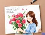 女朋友送花贺卡怎么写