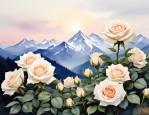 2025年雪山白玫瑰的花语
