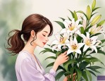 2025年女人送男人百合花