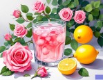 2025年玫瑰花和柠檬泡水