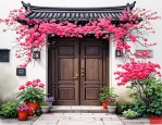 2025年大门外栽什么花好