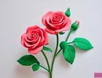 橡皮泥玫瑰花手工制作