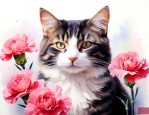 养猫可以养康乃馨花吗