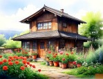 屋后面种什么花草最旺财