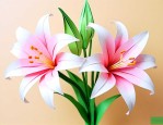 手工折纸百合花的折法