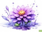 泡水紫色的花