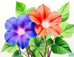 牵牛花的颜色变化过程