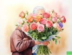 老人生日鲜花送什么花