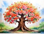 八方来财树开花什么样