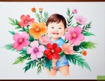孩子过满月送什么鲜花