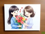 给女友送花贺卡怎么写
