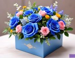 2025年鲜花礼盒蓝色妖姬