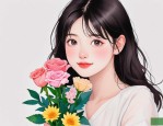 2025年生日拿花拍照姿势