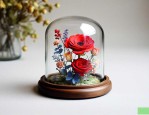 永生花玻璃罩制作过程