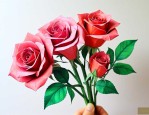 如何用纸折一个玫瑰花
