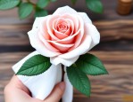 2025年餐巾花玫瑰花折法