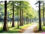 园林绿化树木支撑杆杉木