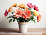 假花如何固定在花盆中