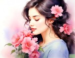 赞美女人喜欢花的句子