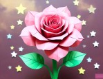用星星纸怎么折玫瑰花
