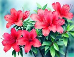 火红的杜鹃花好像什么