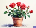 新买的盆栽玫瑰花咋养