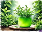 2025年绿色的植物营养液