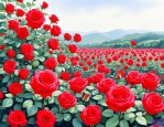 2025年玫瑰花海红色玫瑰