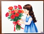送妹妹鲜花卡片怎么写