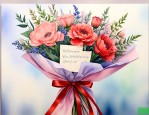 成人礼送花贺卡写什么