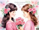 送姐妹花的贺卡怎么写