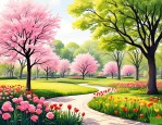 2025年公园里春天开的花