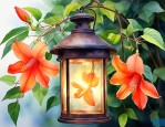 灯笼花夏季只剩下枝了