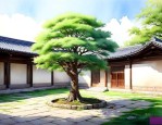 风水学庭院种什么树好