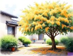 院子里种桂花树的位置