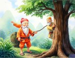 张果老砍桫椤树的故事