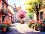 描写街道花美景的句子