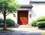 大门口西边栽什么树好