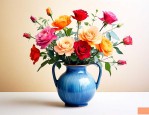 宽口花瓶怎么插花好看