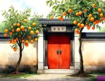 大门口栽柿子树好不好