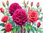 鸡冠花与玫瑰花的作文