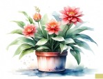 盆栽花卉水养